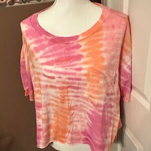 Abound Tie-Dye Pink and Orange Women's Top size small